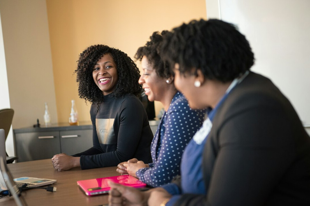 diverse team working together